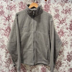 Columbia Men’s Full-Zip Fleece Jacket Gray Size Large
